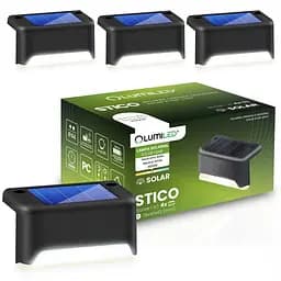 Набір із 4 сонячних LED світильників для сходів Lumiled STICO