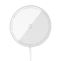 Бездротовий зарядний пристрій магнітний Baseus Simple Mini3 Magnetic 15W silver - мініатюра 3