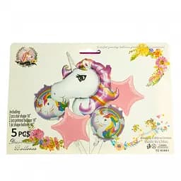 Набір повітряних куль Elisey Єдиноріг 5 шт райдужний (8508-018) 