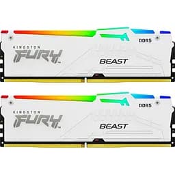 Модуль пам'яті Kingston Fury DDR5 32GB (2x16) 6000MHz Beast RGB AMD EXPO/XMP 3.0 White (KF560C36BWE2AK2-32)