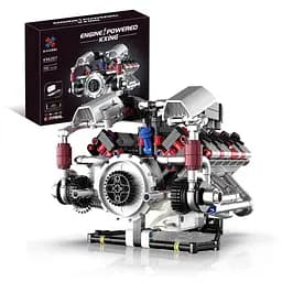 Конструктор двигателя V8 Ferrari F40 LM аккумуляторный мотор с приложением STEM конструктор двигателя внутреннего сгорания для детей и взрослых, 700 деталей