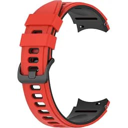 Ремінець для Samsung Galaxy Watch 5 44mm - червоно-чорний ширина кріплення 20мм силікон Watchbands Ricco (W19-3WB91937766)