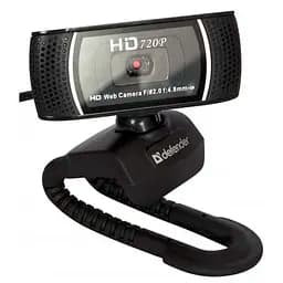 Web камера Defender G-Lens 2597, Black, 2 Mp, 1280x720/30 fps, мікрофон, автофокус, кут огляду 60°, п'ятишарова скляна лінза, універсальне кріплення, USB, 1.5 м (63197)