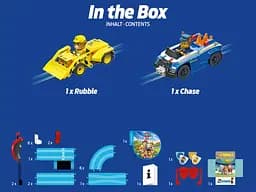 Гоночна траса дитяча First PAW PATROL – 2,9 м з героями Чейз та Раббл - мініатюра 7