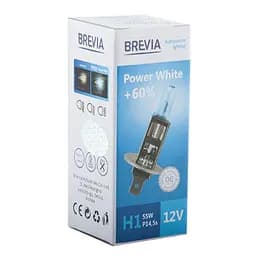 Галогенова лампа Brevia H1 12V 55W P14,5s Power White +60% 4300K CP(12010PWC)