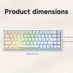 Ігрова дротова магнітна клавіатура AJAZZ AK680 MAX / RGB / Magnetic Switch / 8K / White Lines - мініатюра 2