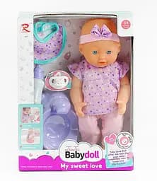 Пупс 6811 п'є з пляшечки, ходить на горщик, аксесуари, висота 32 см, в коробці (6967374437716)