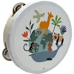 Деревянная игрушка Bambi Бубен «Дикие животные» MD 0367-55 диаметр 15 см
