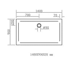Душовий піддон Eger 140x90см SMC 599-1490S - мініатюра 5