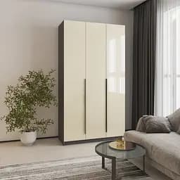 Шафа 3-дверна MebelStar Оскар Gloss BL-B, стандарт 120x52x220 см Антрацит/Альмонд (MBS-5179)