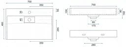 Умивальник Rea Goya black mat 70 накладний чорний матовий REA-U8802, Чорний матовий - мініатюра 6
