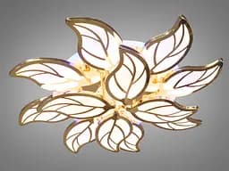 Люстра стельова LED Diasha 8028/8+4G, 180W, 4100K, золото, сучасний стиль для дому - мініатюра 2