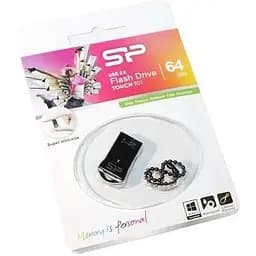 Флеш накопитель USB 64Gb Silicon Power Touch T01 черный USB 2.0 (SP064GBUF2T01V1K)