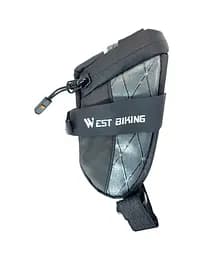 Велосумка підседільна West Biking YP0707366 14х7х6.5 см 0.3л чорно-сірий (G0001985) - мініатюра 7