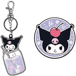 Набір бейдж на липучці та підвіска Kite Kuromi (HK26-3010)