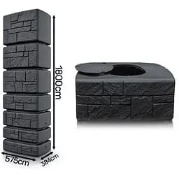Ємність для збору дощової води Prosperplast Tower Stone 350 л антрацит - мініатюра 4