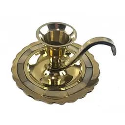 Свічник із бронзи з перламутром 7.8х6.8х3.8 см