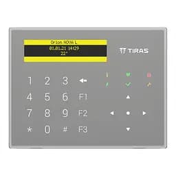 Клавіатура Tiras K-GLCD+ Grey з OLED-дисплеєм та зчитувачем NFC/Mifare (21-00153)