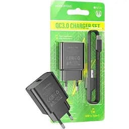 Мережевий зарядний пристрій Borofone BA72A QC3.0 18W Type-C