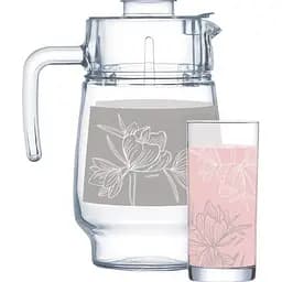 Набор для напитков Luminarc Fleur Blush Pink  & Grey 7 предметов (X0262)