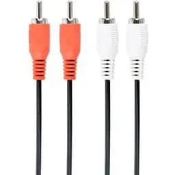 Кабель-переходник Cablexpert 2xRCA M - 2xRCA M 1.8 м черный (CCA-2R2R-6)