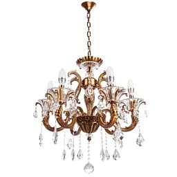 Люстра свічка Brille підвісна кришталева E14 60W PB (BCL-342S/6)