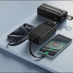 Повербанк із швидкою зарядкою дисплеєм та перехідниками, Power bank XO PR250 30000 mAh PD20W+QC22.5W - мініатюра 4