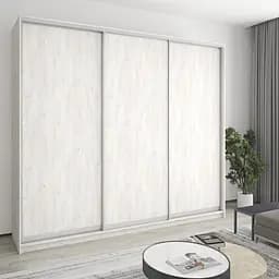 Шкаф-купе трехдверный MebelStar Уни AL 3ДСП 270x60x240 см Аляска серый (MBS-1929)