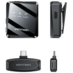 Бездротовий подвійний петличний мікрофон Vention USB-C 2-Pack Wireless Lavalier Black - мініатюра 10
