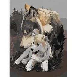 Картина по номерам Ideyka Волчья нежность KHO4385 30х40 см