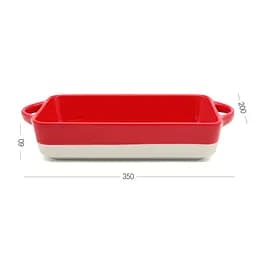 Форма для запікання МВМ My Home XL 35х20х6 см (KP-44 XL WHITE/RED) - мініатюра 2