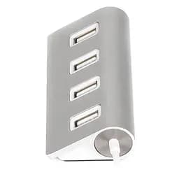 Концентратор Maxxter USB 2.0 Type-A 4 ports silver (HU2A-4P-01) - мініатюра 3