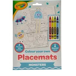 Підложки-розмальовки Crayola Монстри з олівцями 2 шт. (15755-B)