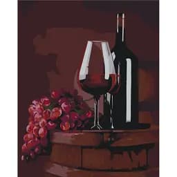 Картина по номерам Brushme Бокал красного © Valentyna Ivanova 40x50 см