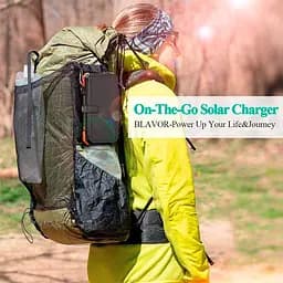 Зовнішній акумулятор на сонячній панелі 20000mAh PN-W12Pro Solar Power bank - мініатюра 3