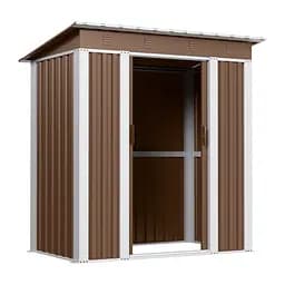 Хозблок-сарай металлический SS-02 с односкатной крышей 185х180х120 см Коричневый
