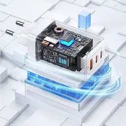 Мережевий зарядний пристрій Usams US-CC180 65W Gradient Blue [139644] - мініатюра 3
