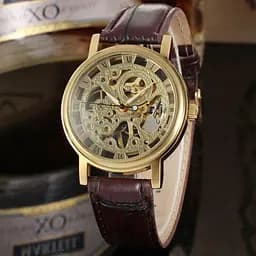 Класичний жіночий годинник Winner Gold Brown - мініатюра 8