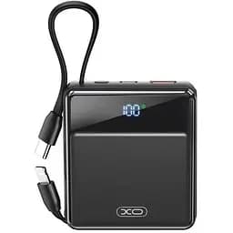 Внешняя портативная батарея XO PR224 fast charging dual line 10000 mAh с 2 кабелями черная
