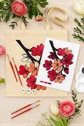 Экосумка-раскраска Flowers ROSA Talent. Набор для творчества [CD]