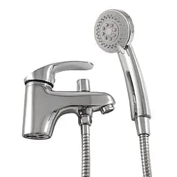 Змішувач для умивальника з гігієнічним душем шпилька 40 Frap 1/10, Хром F1221