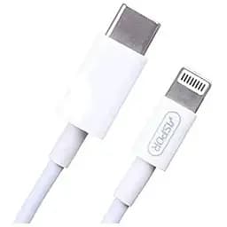 PD кабель Aspor A099 usb-c to lightning для iPhone 5 6 7 8 11 13 15 белый