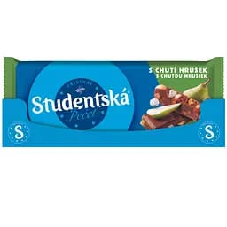 Шоколад молочний Studentska арахіс з желейними та грушевими шматочками 170 г (913960)