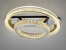 Стельова LED люстра хром 120 Вт кришталь пульт - мініатюра 2
