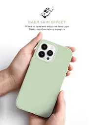 Силиконовый чехол для Apple iPhone 15 Pro Max, ICON2 Case, зеленый, противоударный, панель, защита всего корпуса, матовая поверхность Soft Touch, выступает над дисплеем, совместим с защитными стеклами и пленками, с микрофиброй, ArmorStandart (ARM77002) - мініатюра 8
