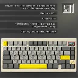 Клавіатура Epomaker TH80 PRO V2 Wisteria Tactile White механічна бездротова (TH80-PROV2-W-WT) - мініатюра 6