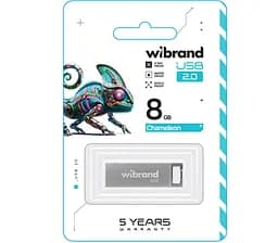 USB Flash Wibrand USB 2.0 Chameleon 8Gb Silver - мініатюра 2