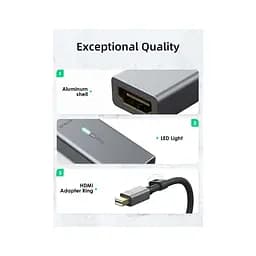 Перехідник miniDisplayPort M to HDMI F 0.15m 4K60Hz Cabletime (CA915347) - мініатюра 6