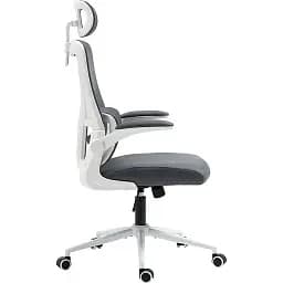 Офісне крісло GT Racer X-5728, біло-сіре (X-5728 White/Gray) - мініатюра 4