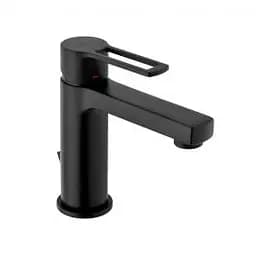 Смеситель для раковины Paffoni Ringo с донным клапаном black matt RIN075NO, Черный матовый